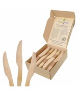 WoodAble Utensils - 100 Single Use Splinter-Free Wooden Knives - Biodegr... - $15.35 CAD