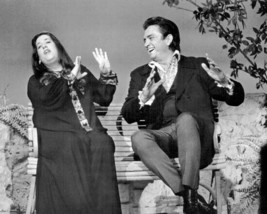 The Johnny Cash Show John and guest star Mama Cass 1969 sing medley 8x10 photo - $9.75