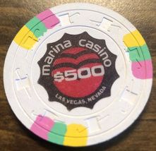 (1) $500. Marina Casino Chip - 1975 - Las Vegas, Nevada - £39.30 GBP