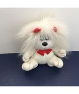 Stuffed white dog puppy  with red horns and trim valentine  toyorama brand - $362.29 MXN