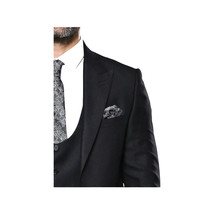 Men 3pc European Vested Suit WESSI by J.VALINTIN Extra Slim Fit JV9 Black corded image 2