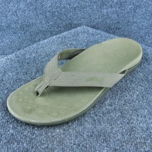 Vionic Wave Men Flip Flop Sandals Brown Synthetic Slip On Size 10 Medium - £19.61 GBP