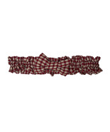 Vintage Longaberger Basket Garter Red Check Plaid Print with Bow 12.5&quot;-5... - €11,16 EUR