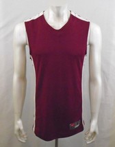 Nike Dri-Fit Burgundy V Neck Men&#39;s Sleeveless Polyester Athletic Jersey ... - $148.98 MXN