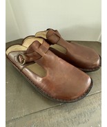 Alegria By Pg Lite Brown Leather Crocs Style Slide-on Sandal 41 (10 US) - €25,80 EUR