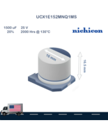 5PCS UCX1E152MNQ1MS Nichicon Alum Electrolytic Capacitor SMD 1500uF 25V ... - £5.09 GBP