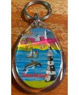 Florida Souvenir Panama City Beach Dolphins Keychain Bag Clip Lighthouse... - $12.19