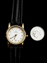 Ladies Watch French Michel Herbelin Gold Leather ETA Swiss 7 Jewel - $369.95