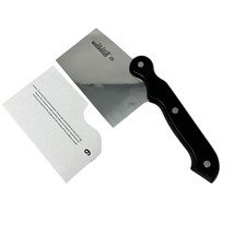 Ronco Six Star #9 Stainless Steel Chop &amp; Serve Cleaver Black Handle - £13.57 GBP