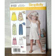 Simplicity 8100 A Sewing Pattern Babies Romper Dress Hat Outfits Uncut S... - $9.75