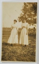Edwardian Era Lovely Young Women at Farm Posing for PhotoPostcard R2 - £4.71 GBP