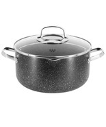 Korkmaz Galaksi Non Stick 9.5 Inch 5 Liter Casserole with Lid in Black - $128.74 CAD