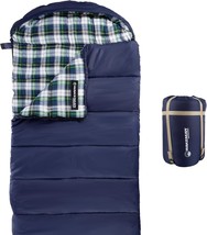 Wakeman Outdoors&#39; Sleeping Bag, 32F Rated Xl 3 Season Envelope Style With Hood - £46.34 GBP