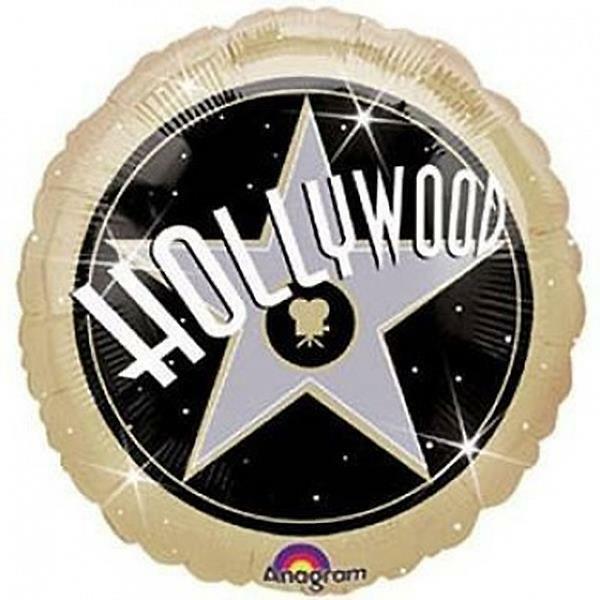Hollywood Theme 18 Inch Foil Round Mylar Balloon Party Supplies 1 Per Pa... - $2.59