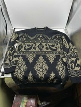 Vintage Black &amp; Gold Glitter 80s Sweater Arielle Made USA Size L/XL Dead... - $89.09
