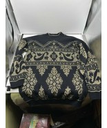 Vintage Black &amp; Gold Glitter 80s Sweater Arielle Made USA Size L/XL Dead... - $1,696.23 MXN