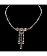 Vintage Clear rhinestones Necklace 15” - €31,75 EUR