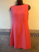 DIANE VON FURSTENBERG Salmon Pink Fit &amp; Flare Zipper Back Shift Dress SZ 2 - $58.41