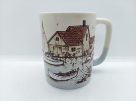 Otagiri Mug Boats Ocean Boat House Seagulls Lighthouse Japan - £10.27 GBP