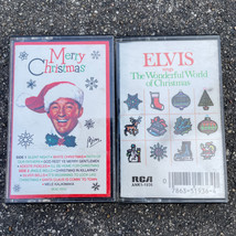 Lot of 2 Christmas Cassettes Bing Crosby Merry Christmas &amp; Elvis Wonderful World - £6.95 GBP