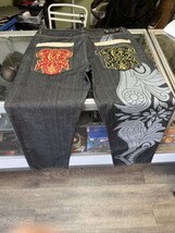 COOGI Men’s Loose Baggy Jeans Hiphop Skateboard Denim Pants Streetwear W... - £27.79 GBP