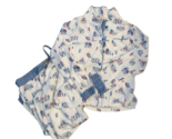 Munki Munki Costco Shopping White Pajama Set Women small white blue red ... - $19.79