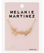 Melanie Martinez Crybaby Nameplate Gold Tone Necklace - $37.33 CAD