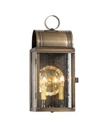 Town Lattice Outdoor Wall Light in Solid Weathered Brass - 2 Light - $349.95