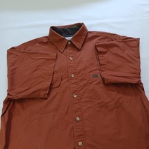 Carhartt S107SIE Men's Burnt Orange Cotton Short Sleeve Button Up Shirt Size M  image 10