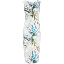 NWT TED BAKER Loua in White Twilight Floral Fitted Pencil Sheath Dress 2 / US 6 - £78.89 GBP