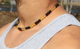 Black Tourmaline and Citrine Necklace - Gifts for Man/Woman - Protection and Pro - £27.54 GBP