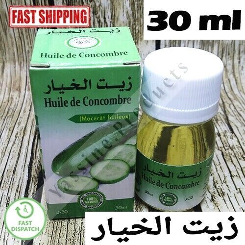 Primary image for Natural Cucumber Oil Moroccan Skin Hair Care Treatment Pure 30ml زيت الخيار