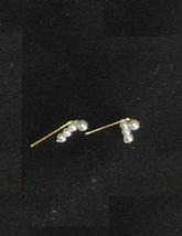Barbie doll vintage jewelry accessory pair earrings white pearl repro Enchanted  - £13.28 GBP