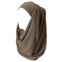 Lina &amp; Lily Solid Color Thick Chiffon Muslim Hijab Long Scarf (Khaki) - $11.68