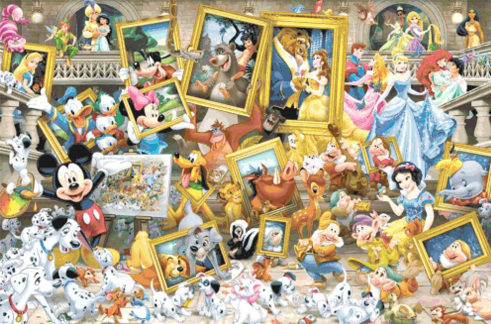 counted cross stitch pattern disney puzzle needlepoint 496*327 stitches BN2272