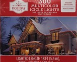  Holiday Time 300 Count Incandescent Multicolor Icicle Christmas Lights - £25.70 GBP