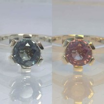 Color Shift Change Lab Created Sapphire 925 Ring Size 7.75 Engagement Design 189 - £76.68 GBP