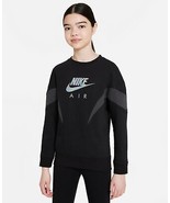 Nike Big Girls Air Sweatshirt,Black/Dark Smoke Gray,X-Large - £54.25 GBP