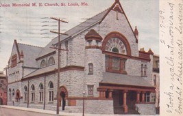 Union Memorial M. E. Church St. Louis Missouri MO 1909 Belleville Postcard D36 - £2.37 GBP