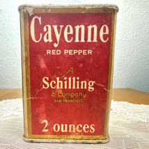 Vintage Schilling Cayenne Red Peeper Tin, 1930’s 2oz - £3.81 GBP