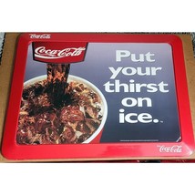 1992 Coca Cola Put Your Thirst On Ice Advertising Counter Mat 15x20 Nice... - $17.99