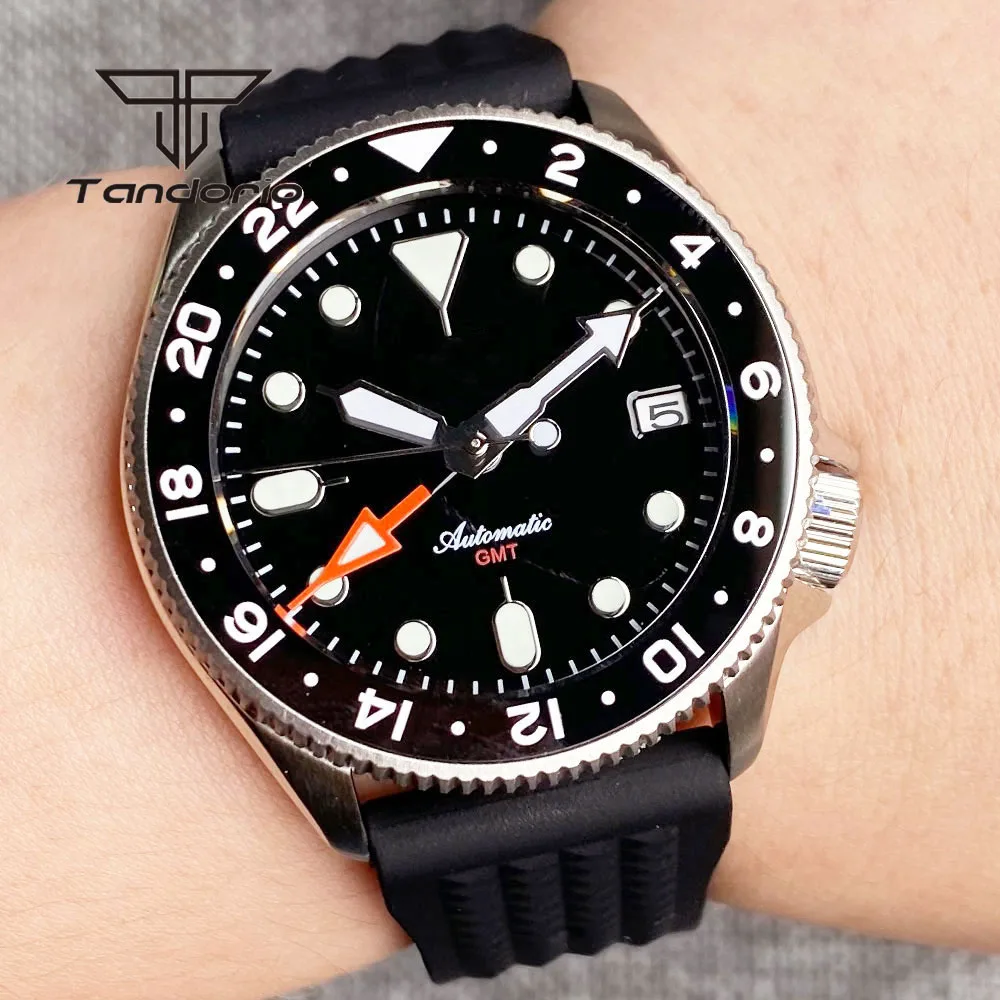 Unisex Watch Tandorio NH34A GMT Function 37mm 20Bar Automatic Dive Watch for Men - £210.95 GBP