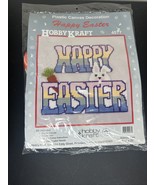 Hobby Kraft HAPPY EASTER Bunny Plastic Canvas Decoration 8.5 x 25&quot; #4577 - $16.20