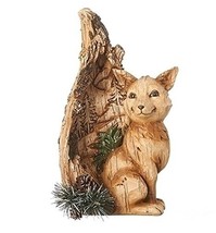Roman Inc. 6" Fox with Harvest Woodlands Scene Wood Sculpted Figruine - $28.71