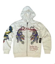 Ed Hardy Tiger Dragon Lightweight Hoodie (EHM1301-35) Color: Ivory - £62.92 GBP
