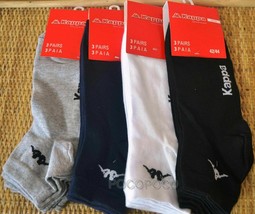 3 Pairs Of Half Socks From Man Woman Unisex Stretch Cotton Kappa K004 - $6.91