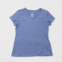 Nike Danskin Now Semi-Fitted Womens Size Large 100% Polyester Blue Short Sleeve - £10.04 GBP