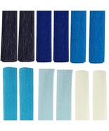 Crepe Paper Roll - 12-Pack Paper Party Sheets Blue - $474.74 MXN