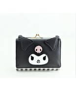 Kuromi Tri-fold Mini Base Wallet | Black - $1,366.57 MXN