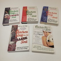 Lot Of 5 Chicken Soup For The Soul Books ~ 2nd &amp; 3rd Helping, Teacher’s, College - £11.72 GBP